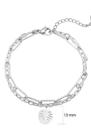 Armband Fine Leaf Silber Edelstahl h5 Bild2