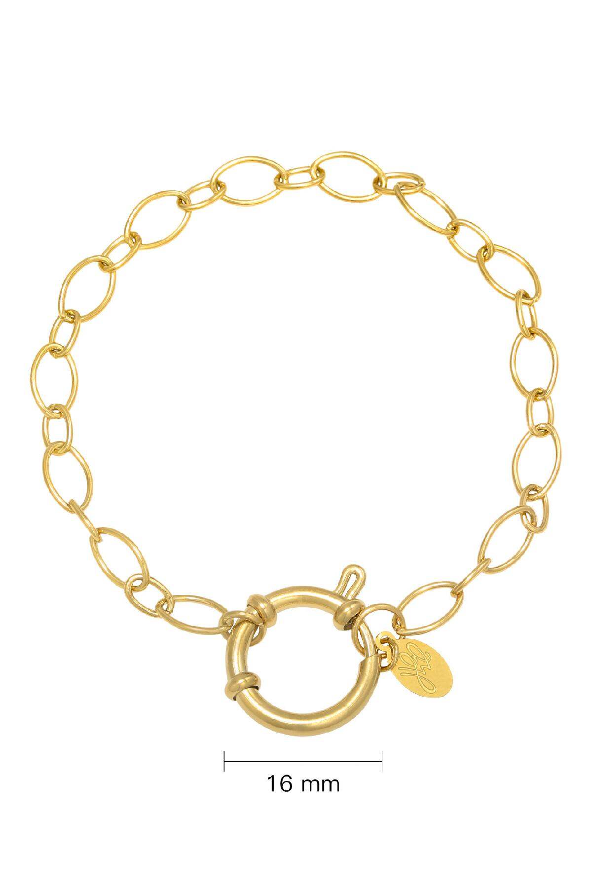 Bracelet Chain Ann Couleur or Acier inoxydable h5 Image2