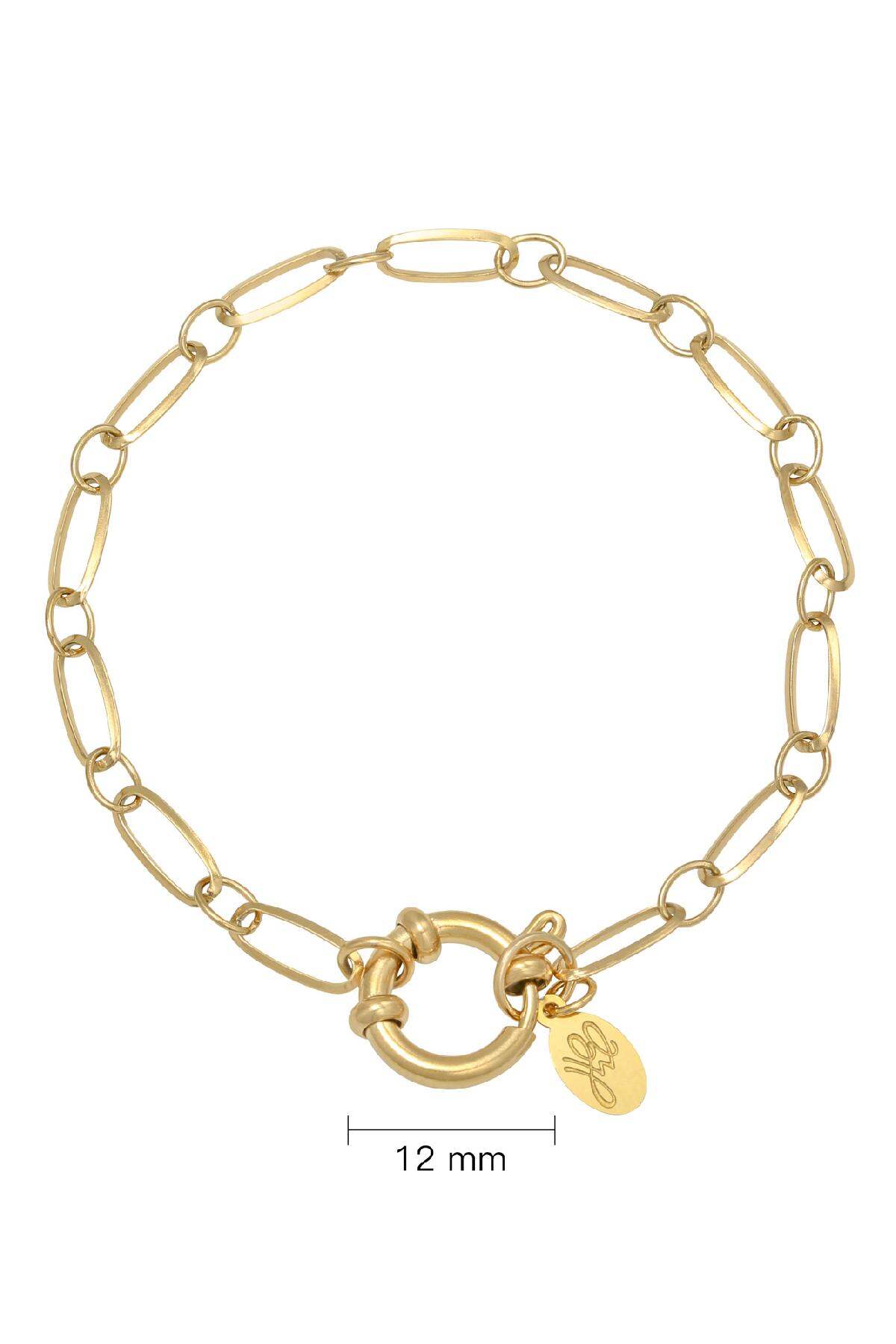 Pulsera Chain Cora Color dorado Acero inoxidable h5 Imagen2