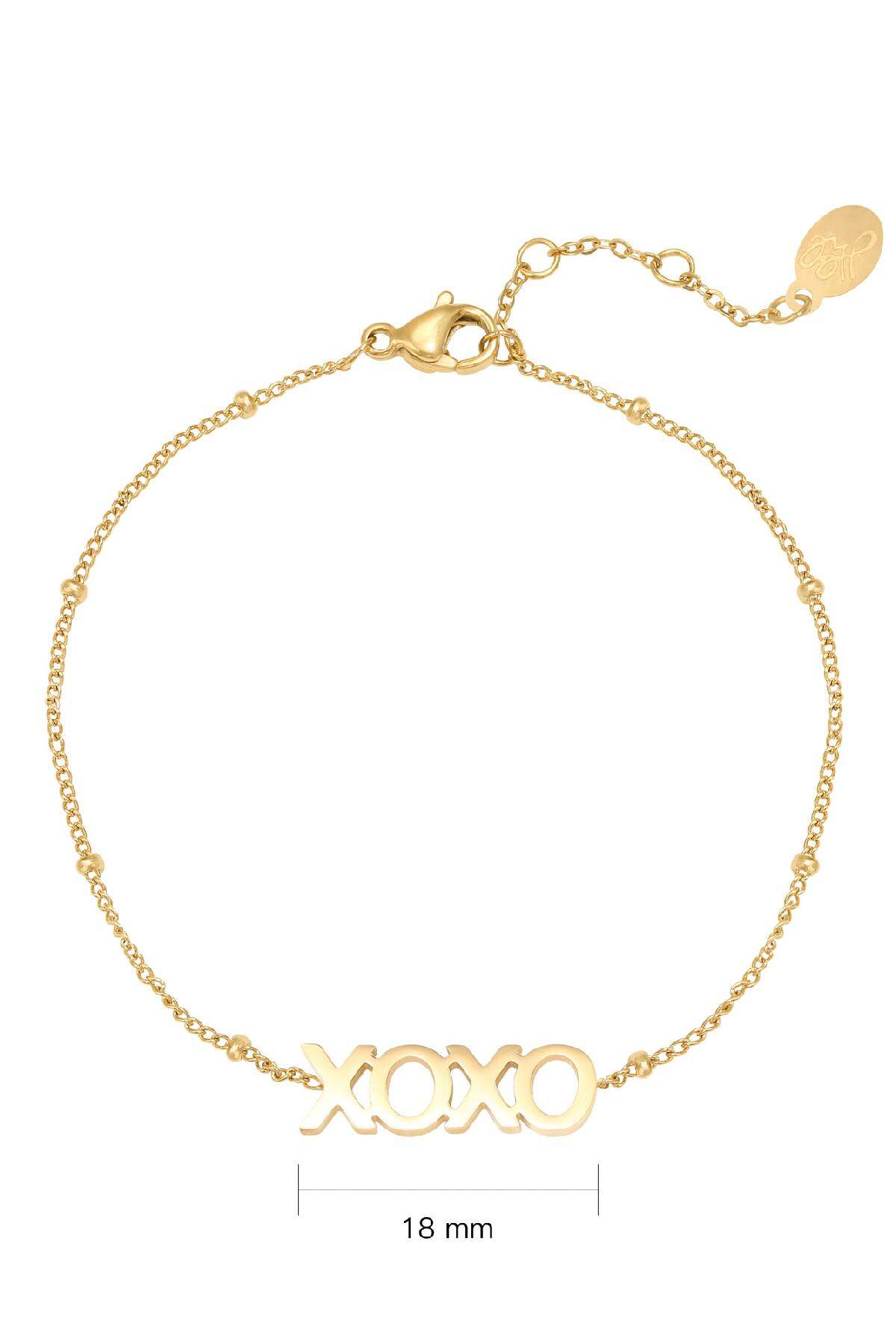 Armband Dotted XOXO Goldfarbe Edelstahl h5Bild2