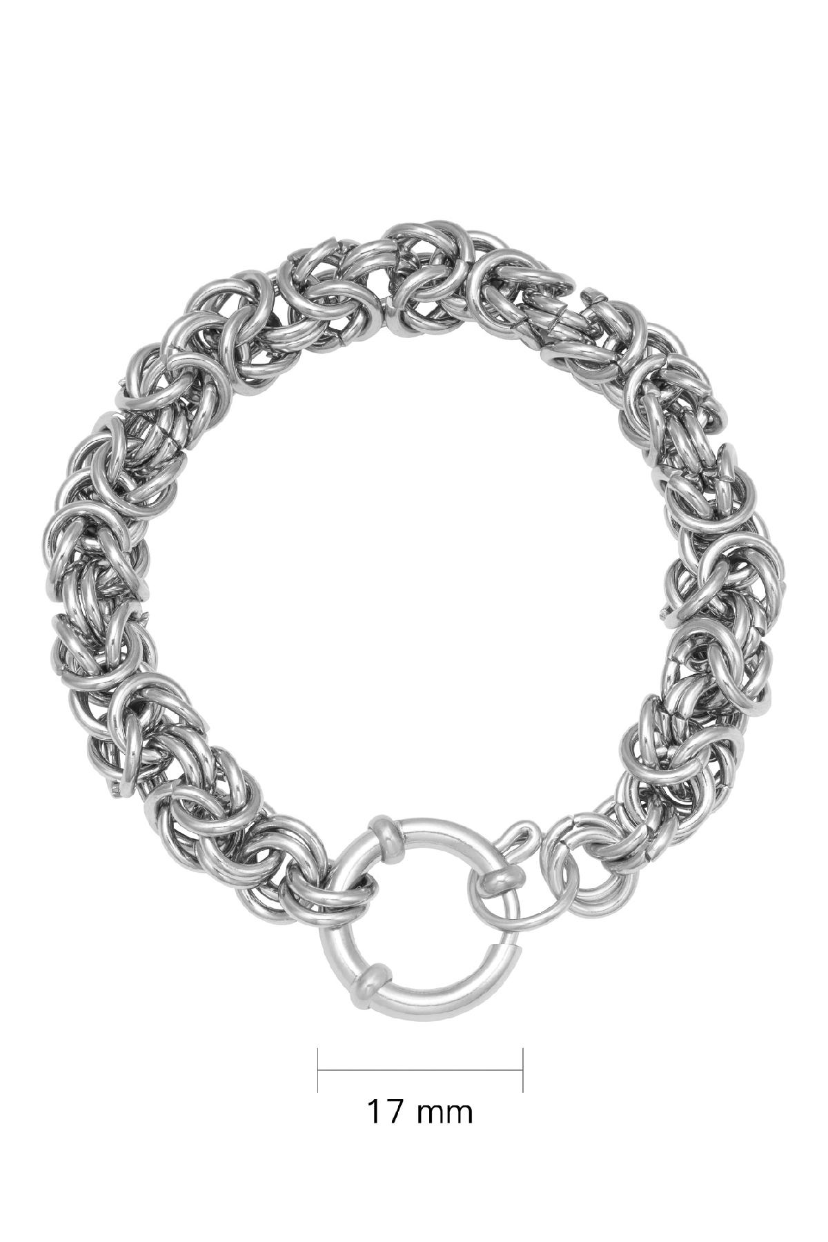 Groothandel Armband RVS Zilverkleurig Kettingstijl Tiana, foto 2 van 2