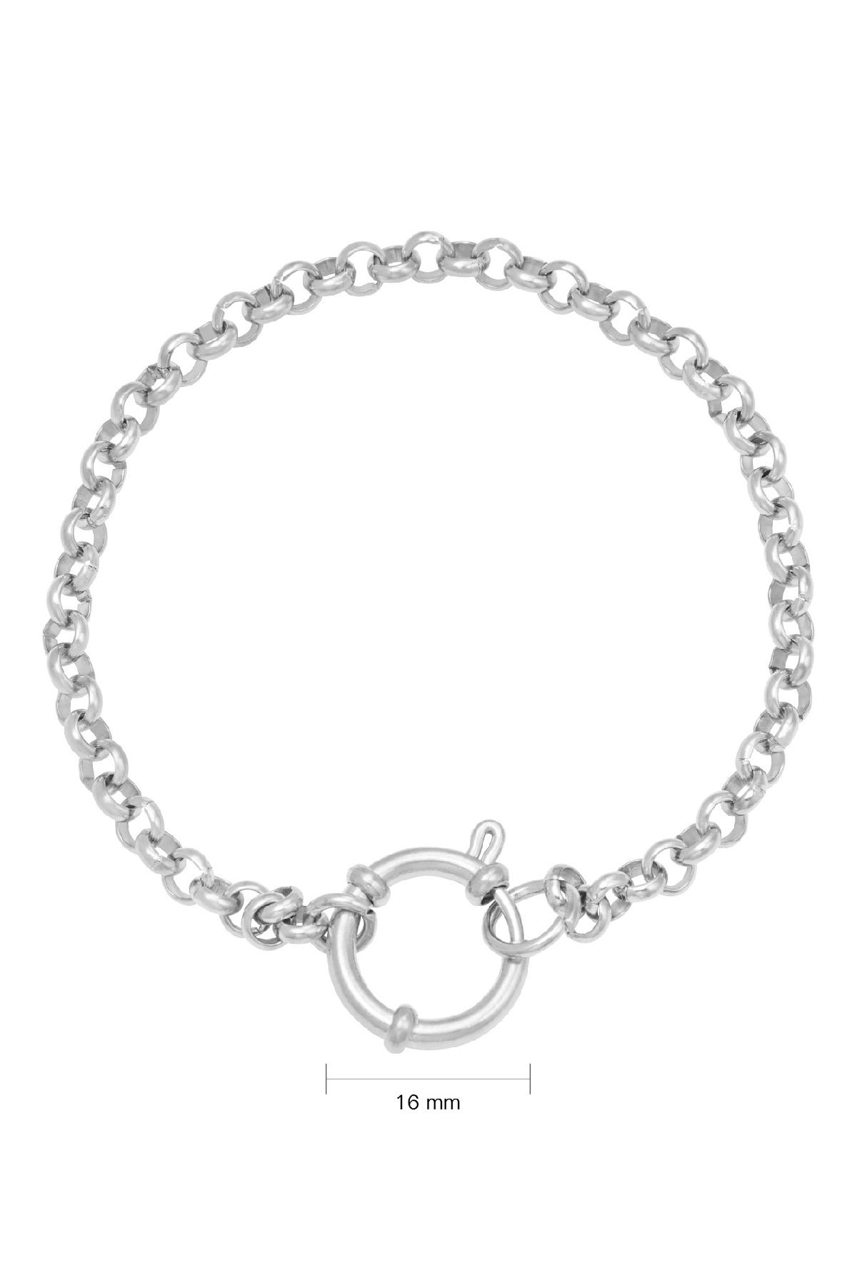 Groothandel Armband Roestvrij Staal Zilverkleurig Kettingstijl Rylee, foto 2 van 2