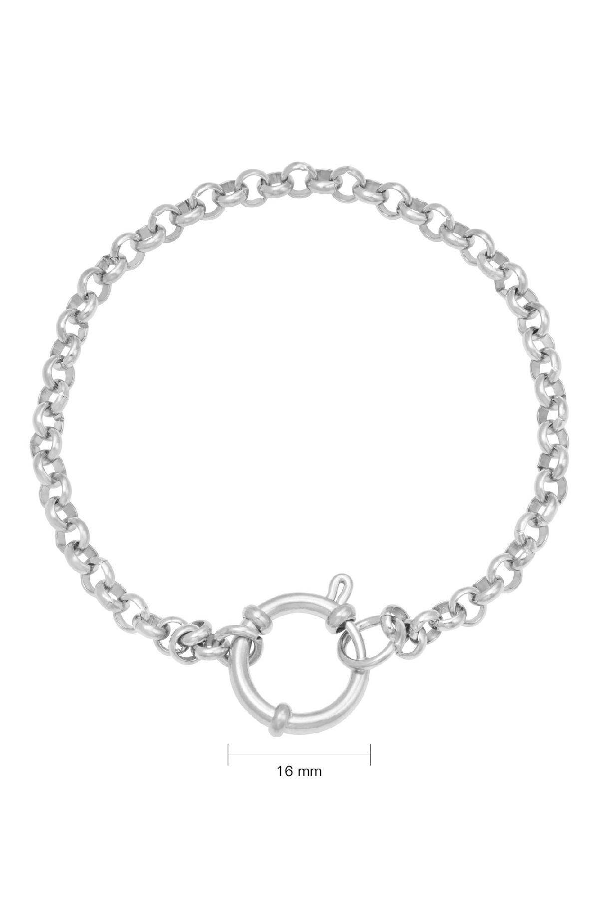 Bilezik Zinciri Rylee Silver Color Stainless Steel h5 Resim2