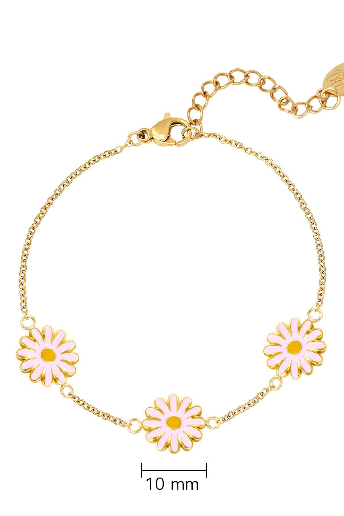 Armband Daisy Rosa Edelstahl h5 Bild2