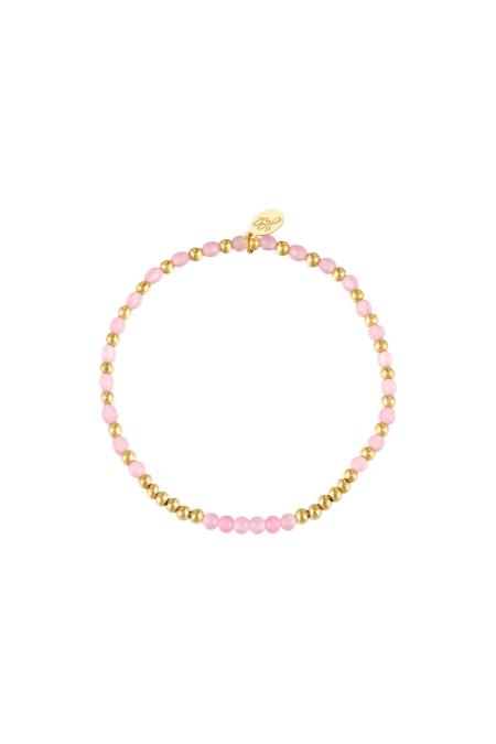Bracelet Beads Spheres Gold Color Stainless Steel