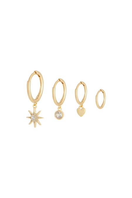 Earrings Set Sparkle Away Silver Color Copper