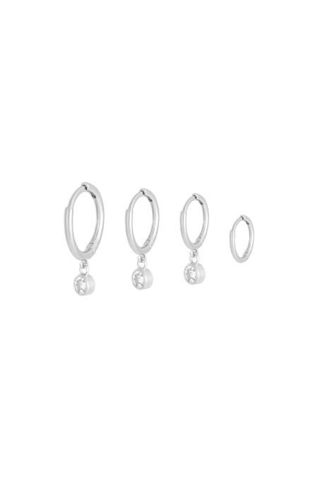 Earrings Shine On Silver Color Copper