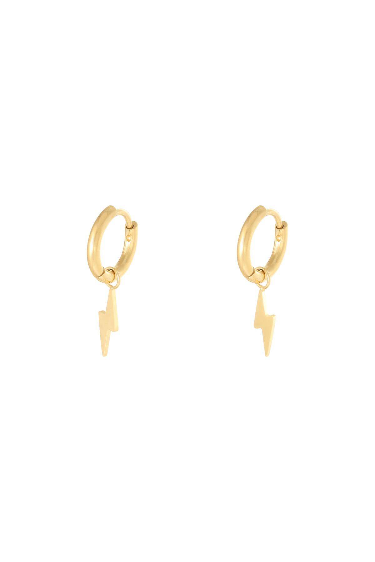Orecchini Bullone Gold Stainless Steel h5