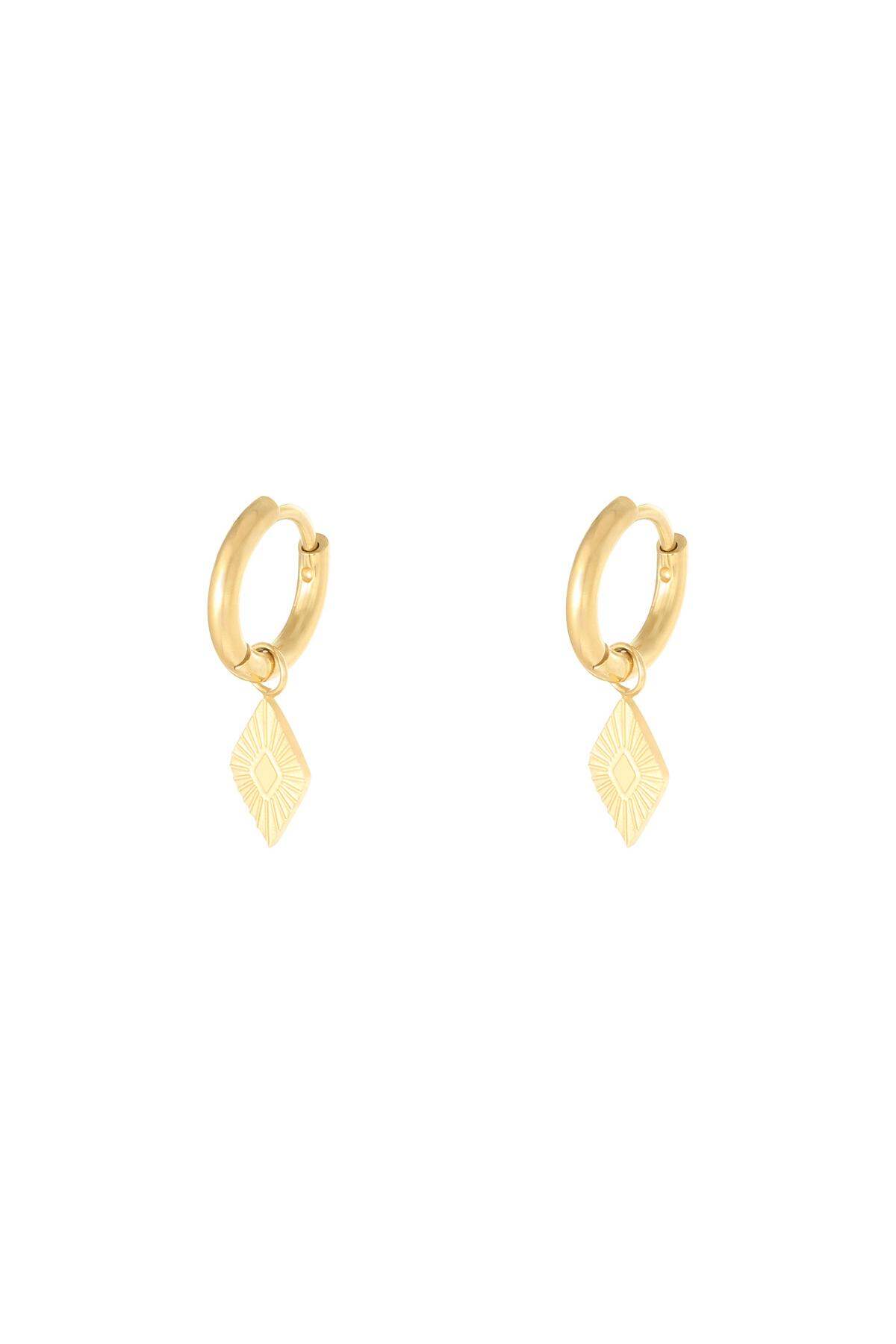 Ohrringe Diamond Goldfarbe Edelstahl 