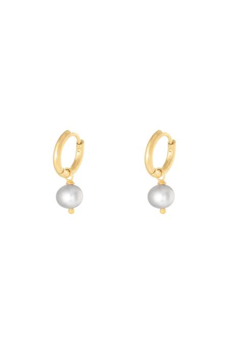 Earrings Pearl Of The Sea Grey Stainless Steel