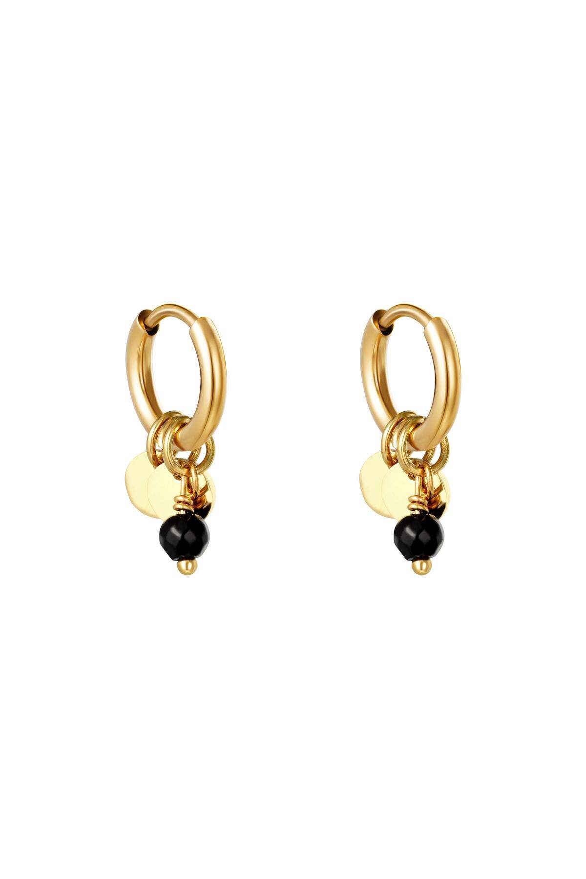Boucles d'oreilles Delicate Noir Acier inoxydable 