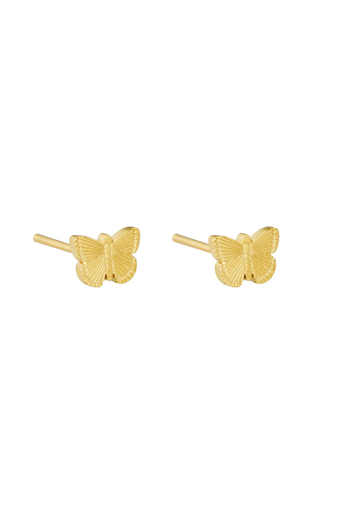 Ohrringe Fly Goldfarbe Edelstahl
