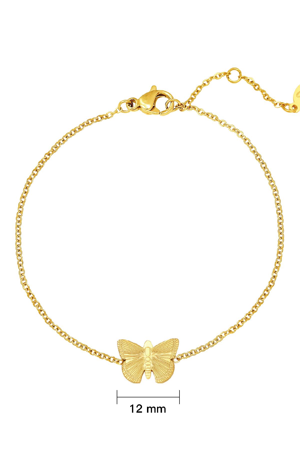 Groothandel Goudkleurig RVS Armband voor Vrouwen Eenvoudig Ontwerp LUVHATT, foto 2 van 4