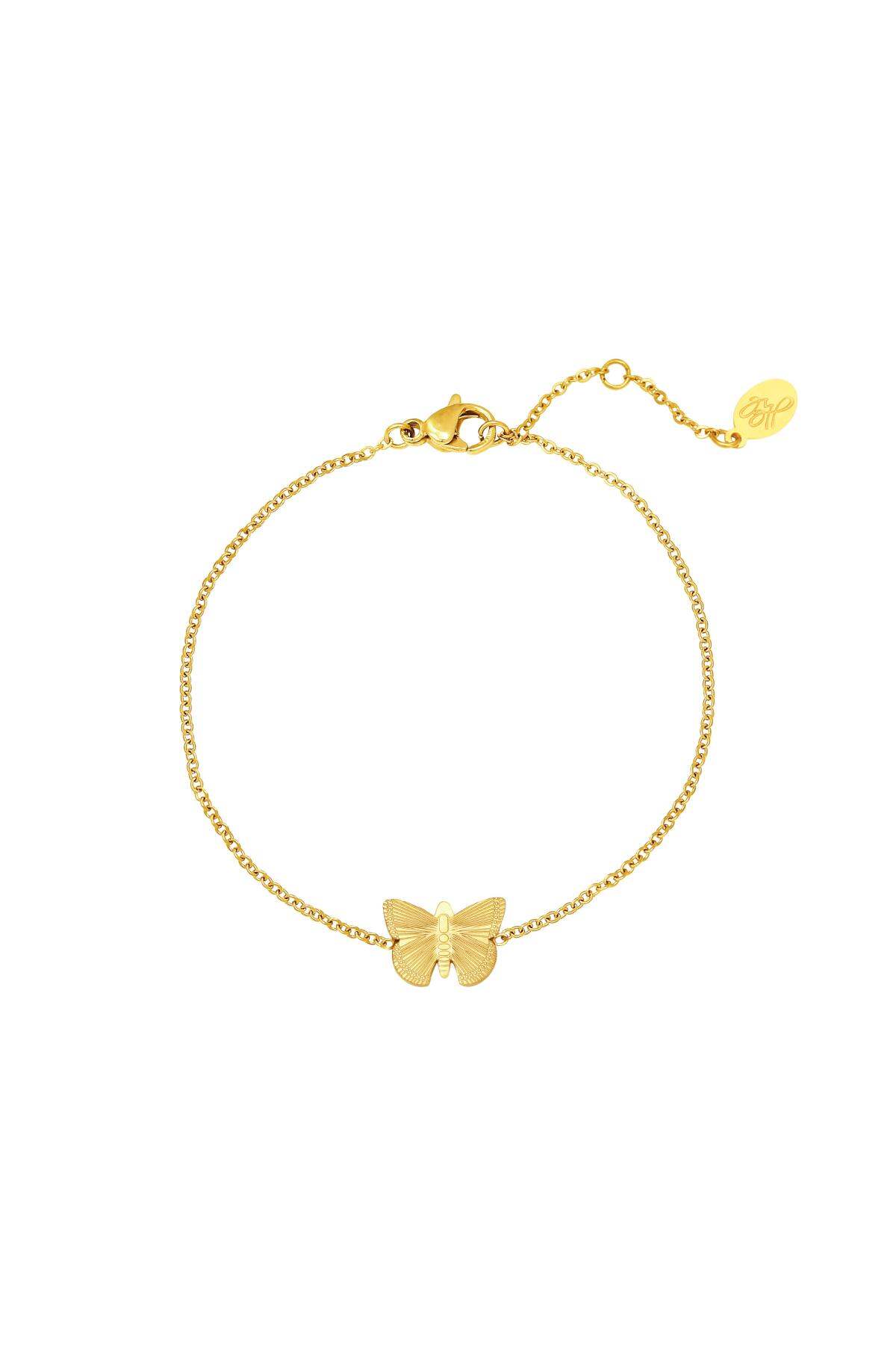 Pulsera Butterfly Color dorado Acero inoxidable