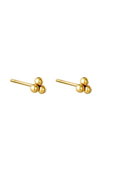 Pendientes Triple Bullet Plata Acero Inoxidable