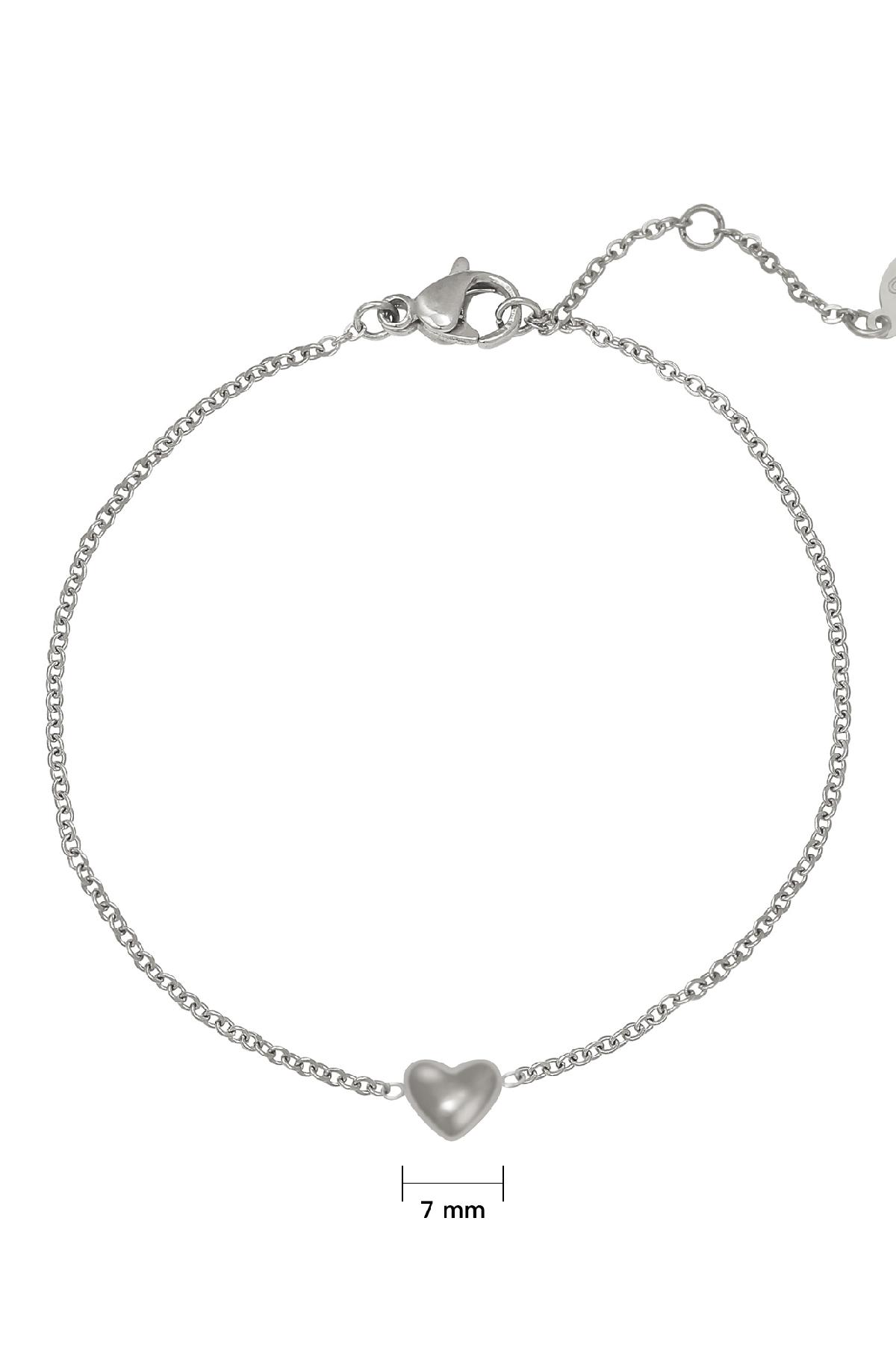 Groothandel RVS Armband Eenvoudige Vorm Always in my Heart, foto 3 van 4