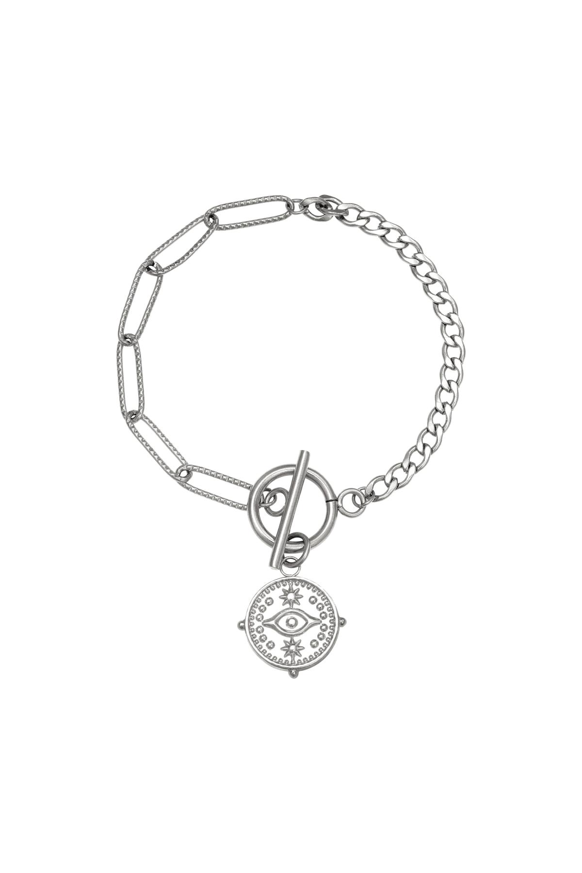 Groothandel Goudkleurig RVS Armband voor Vrouwen - Locked Eye Uitvoering - Set van 1, foto 4 van 4