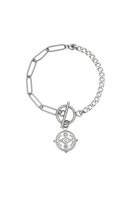 Bracelet Locked Eye Gold Color Stainless Steel