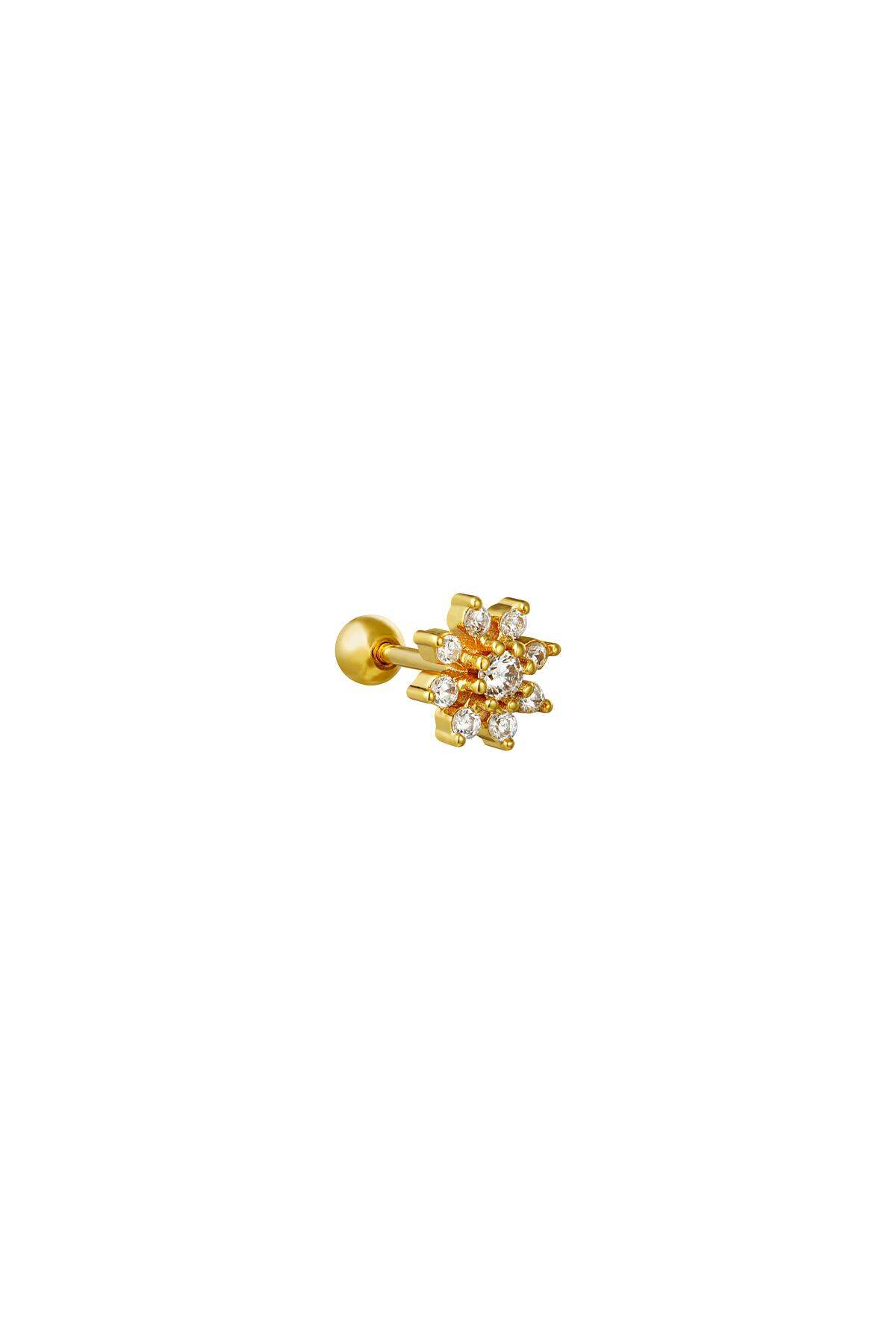 Piercing Flowerish Goldfarbe Kupfer h5
