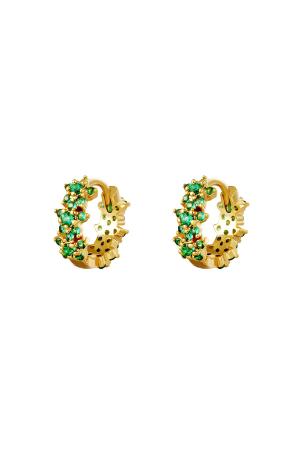 Creolen Mit Stern-Strass - Kupfer h5 
