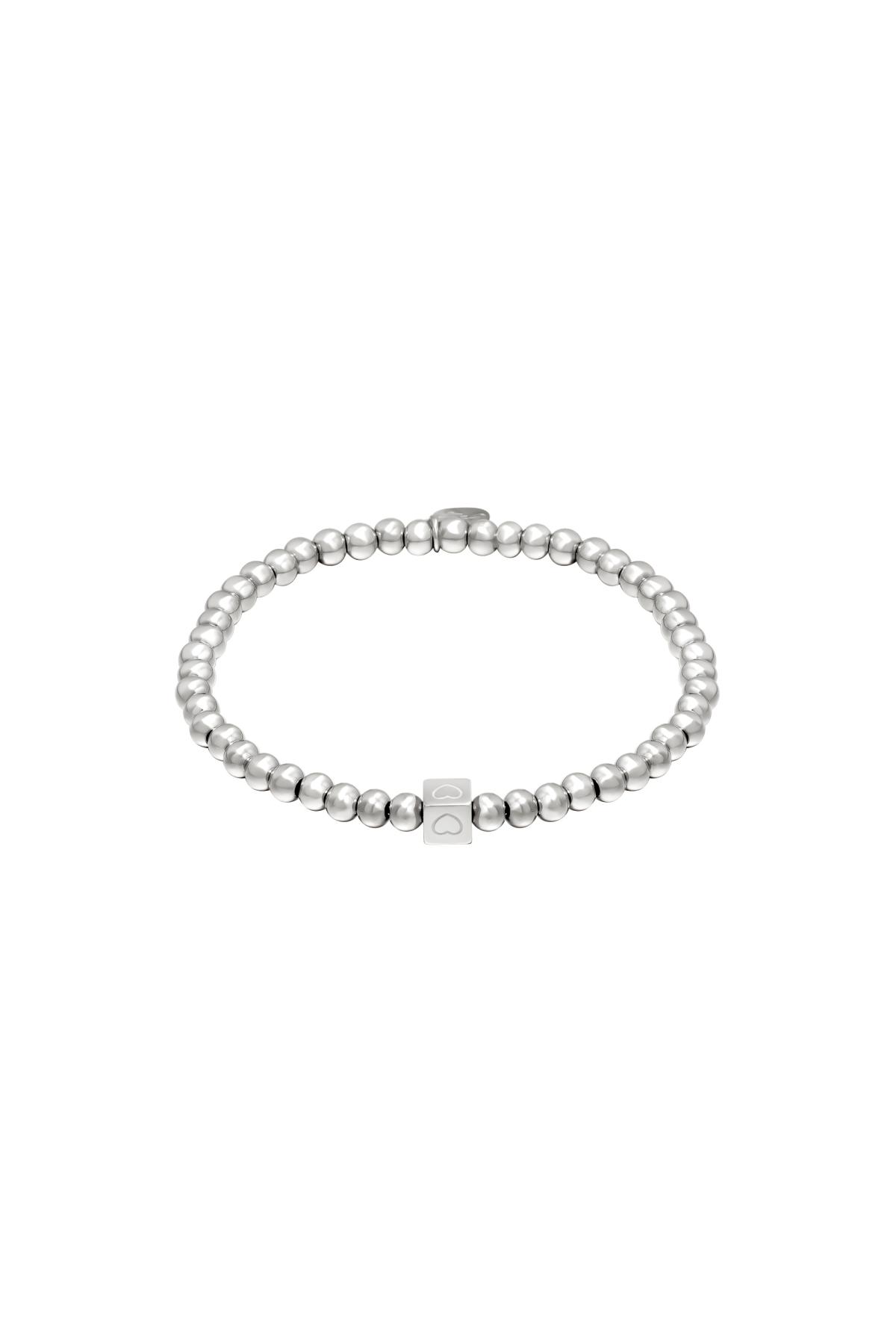 Groothandel Armband RVS Goudkleurig Kralen Hart Motief Set van 1, foto 3 van 3