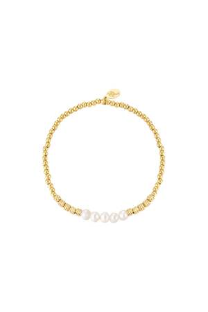 Bracelet Pearl Beads Gold Color Stainless Steel h5