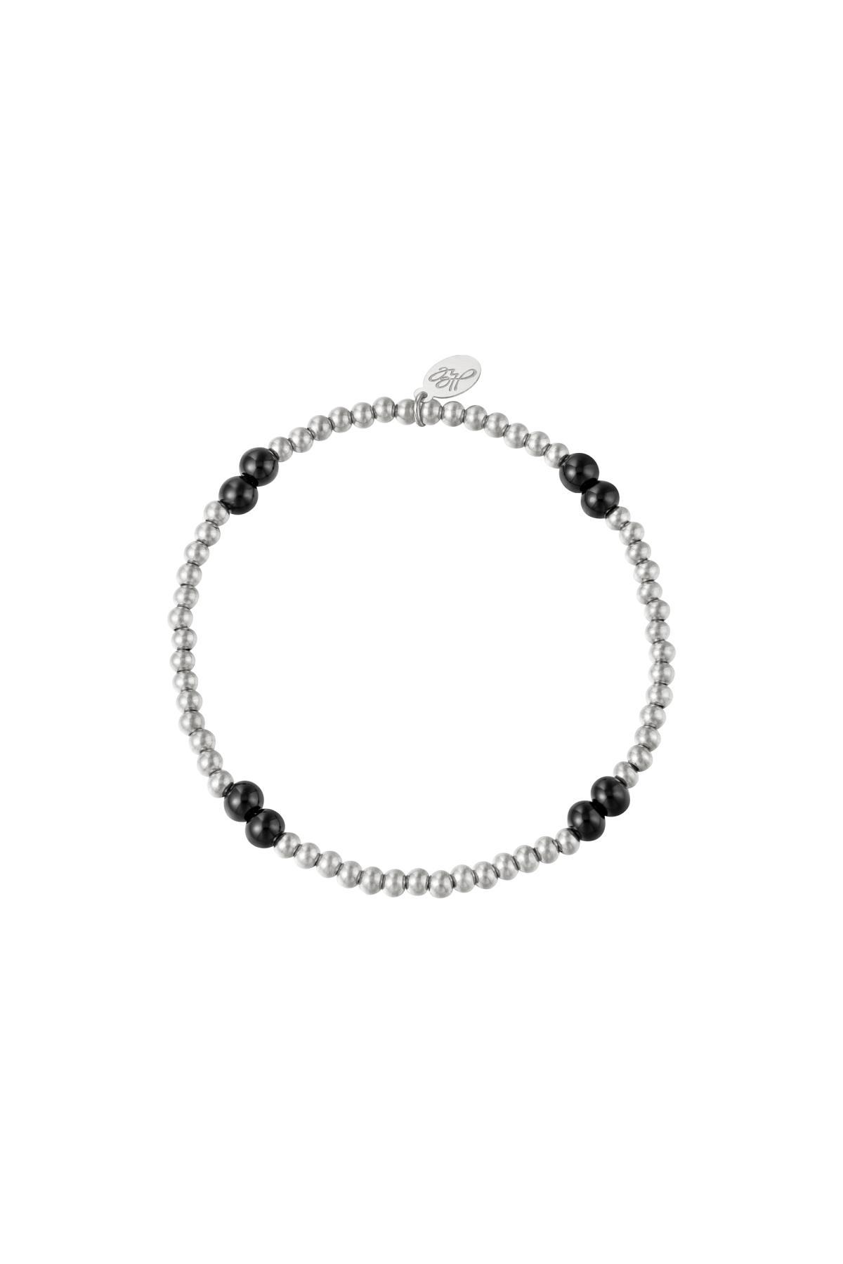 Groothandel Armband RVS Zwart Parel Goudkleurig Basic Design Sieraden