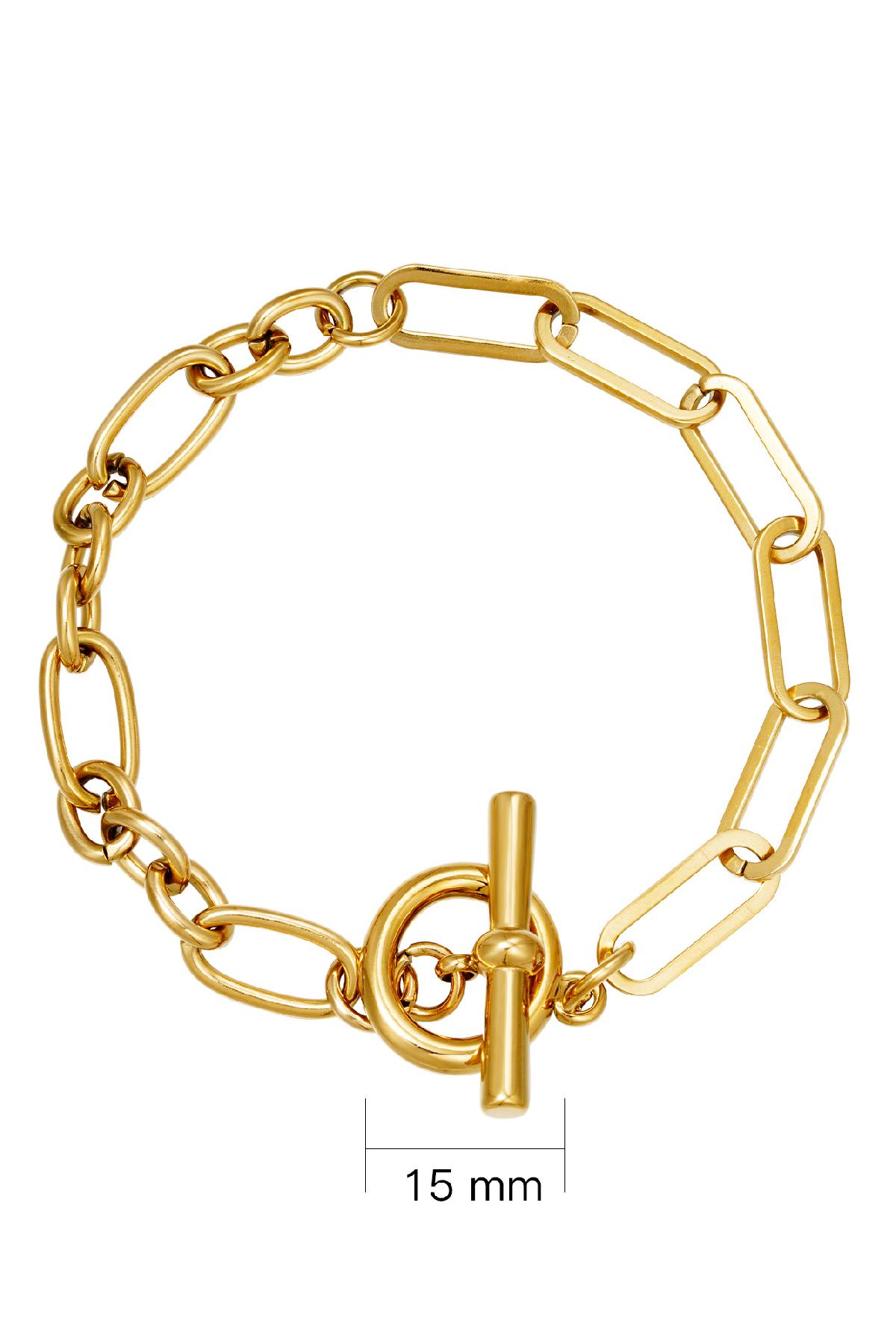 Armband Lucky Lock Goldfarbe Edelstahl h5 Bild3