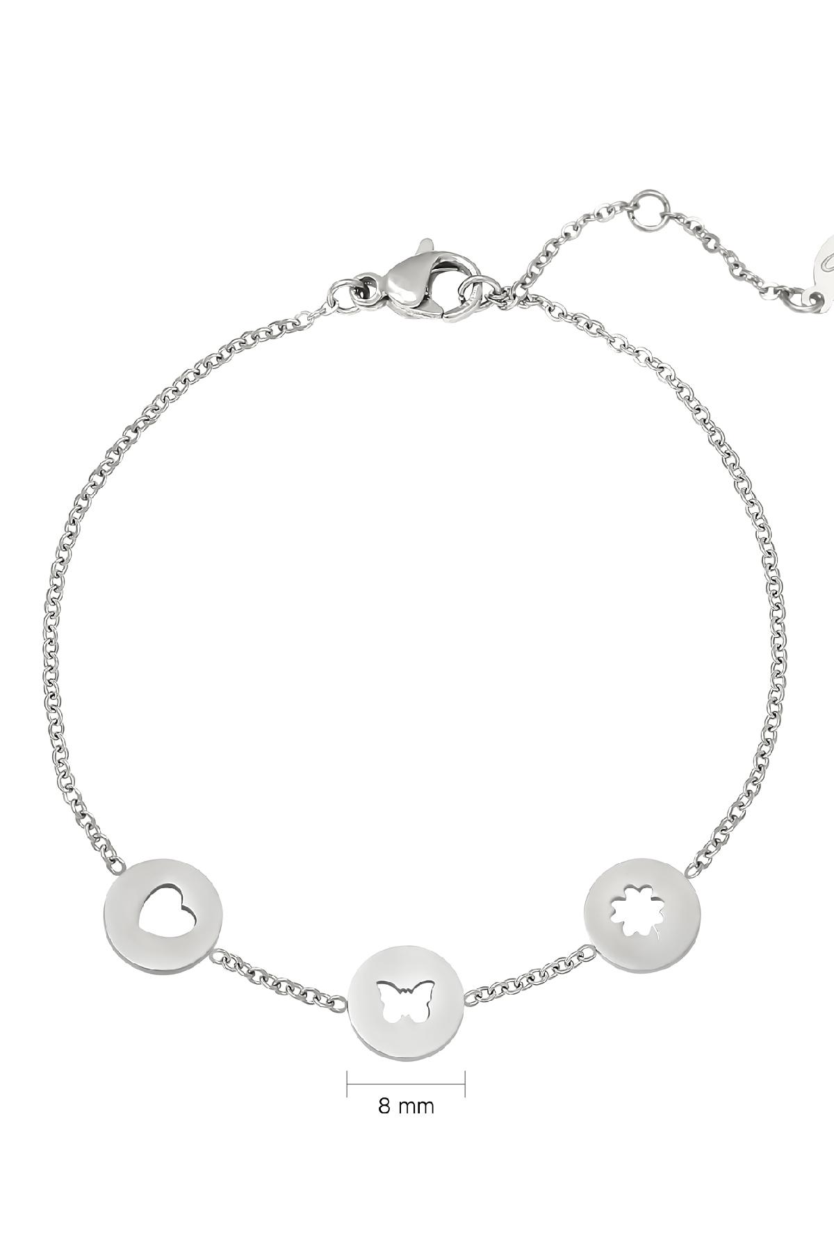 Groothandel Armband RVS Goudkleurig Zilver voor Vrouwen Set van 1 Sweet Day, foto 3 van 4