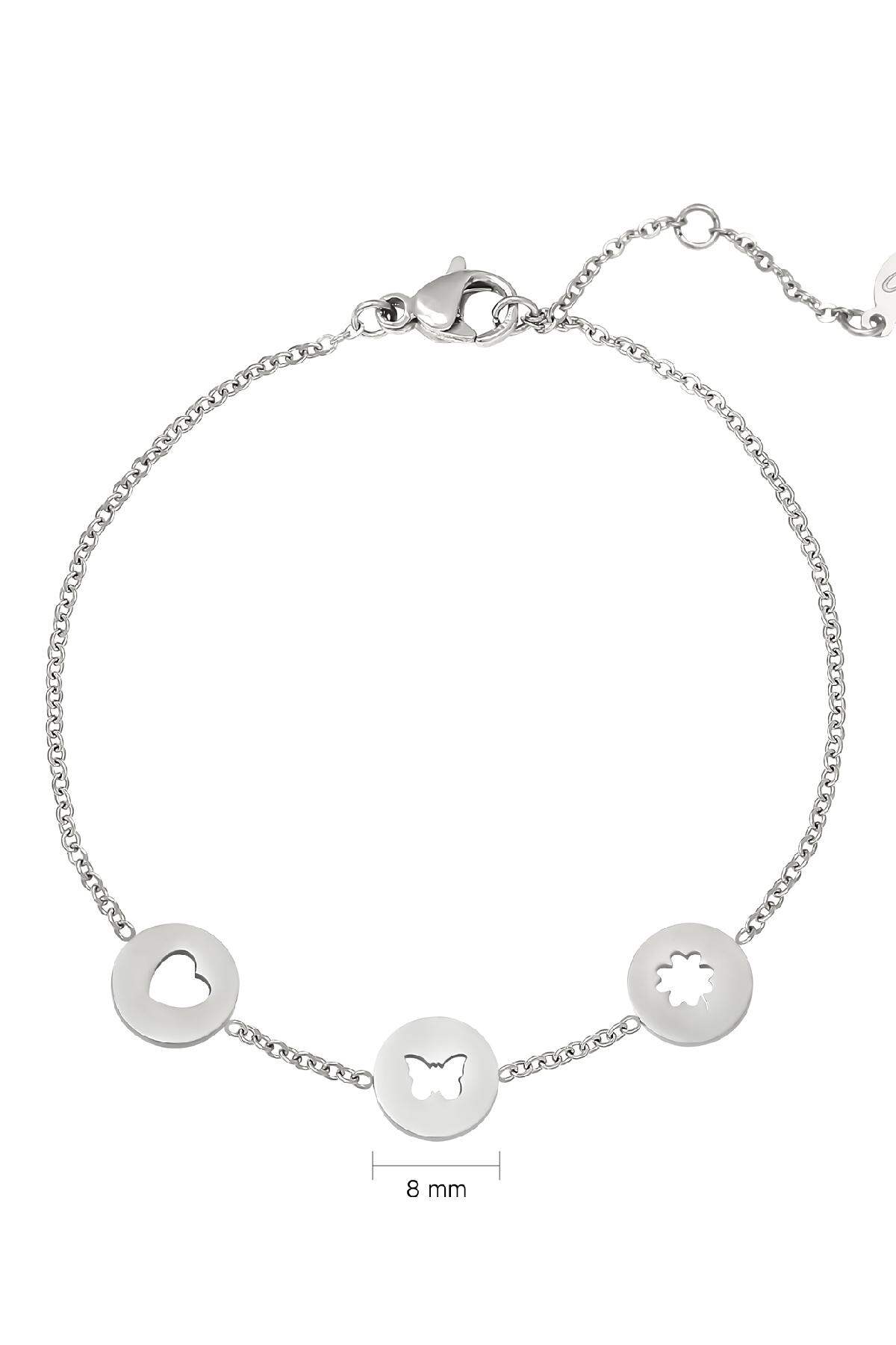 Bracelet Sweet Day Silver Color Stainless Steel Picture3