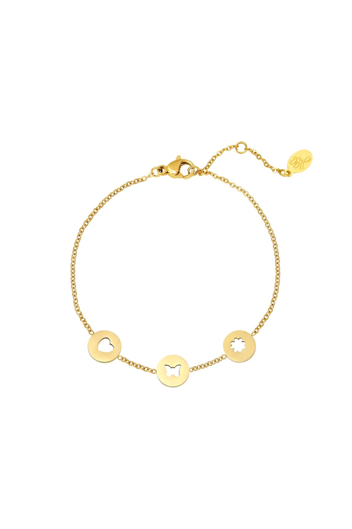 Groothandel Armband RVS Goudkleurig Zilver voor Vrouwen Set van 1 Sweet Day, foto 4 van 4