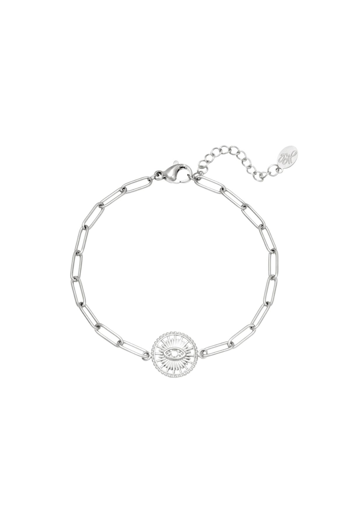 Bracelet Sundial Silver Color Stainless Steel 2