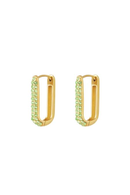 Earrings Shimmer Spark Large Gold Color Stainless Steel