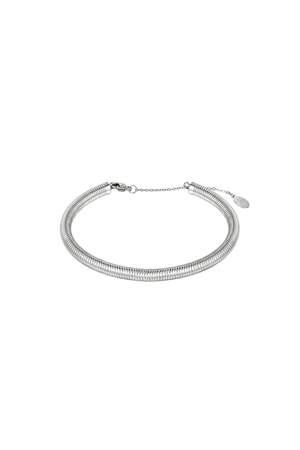 Bracelet Bangle Coil Silver Color Stainless Steel One size h5