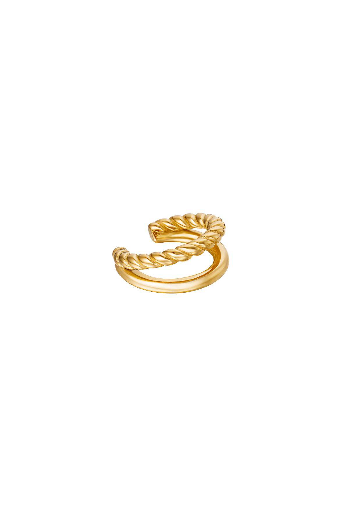 Cuerda de doble orejera y suave Color dorado Acero inoxidable