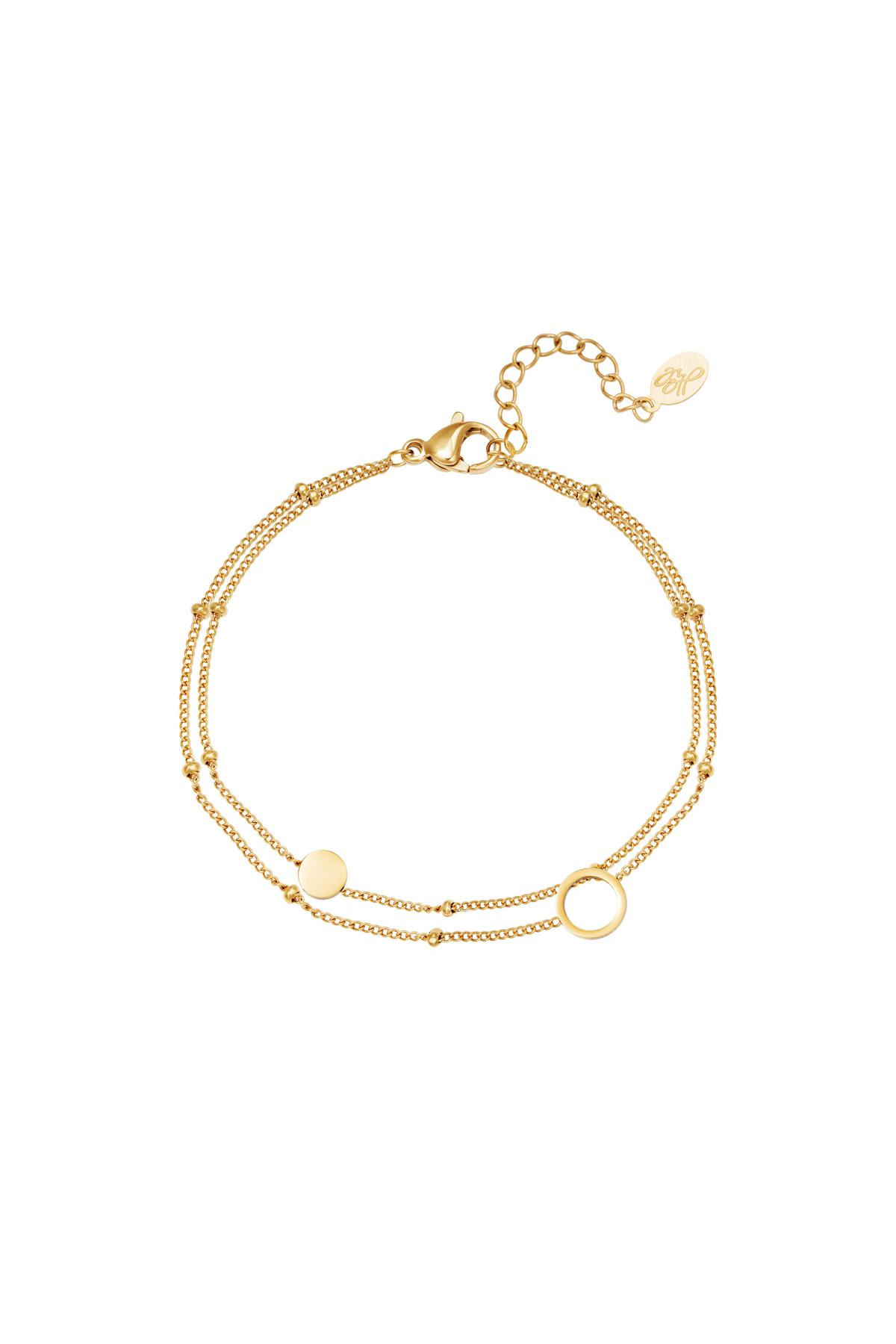 Bracelet Karma Couleur or Acier inoxydable h5 
