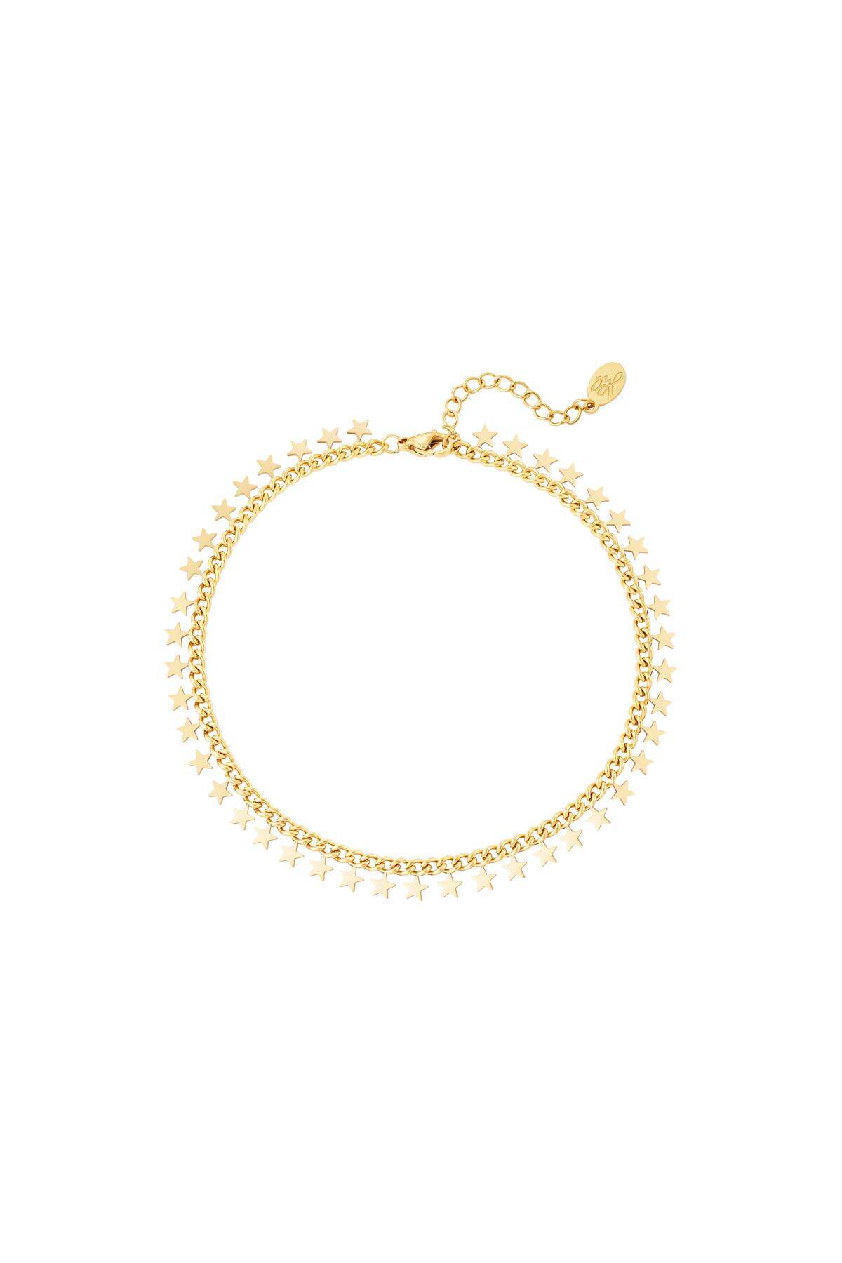 bracelet en acier inoxydable étoiles couleur or h5 