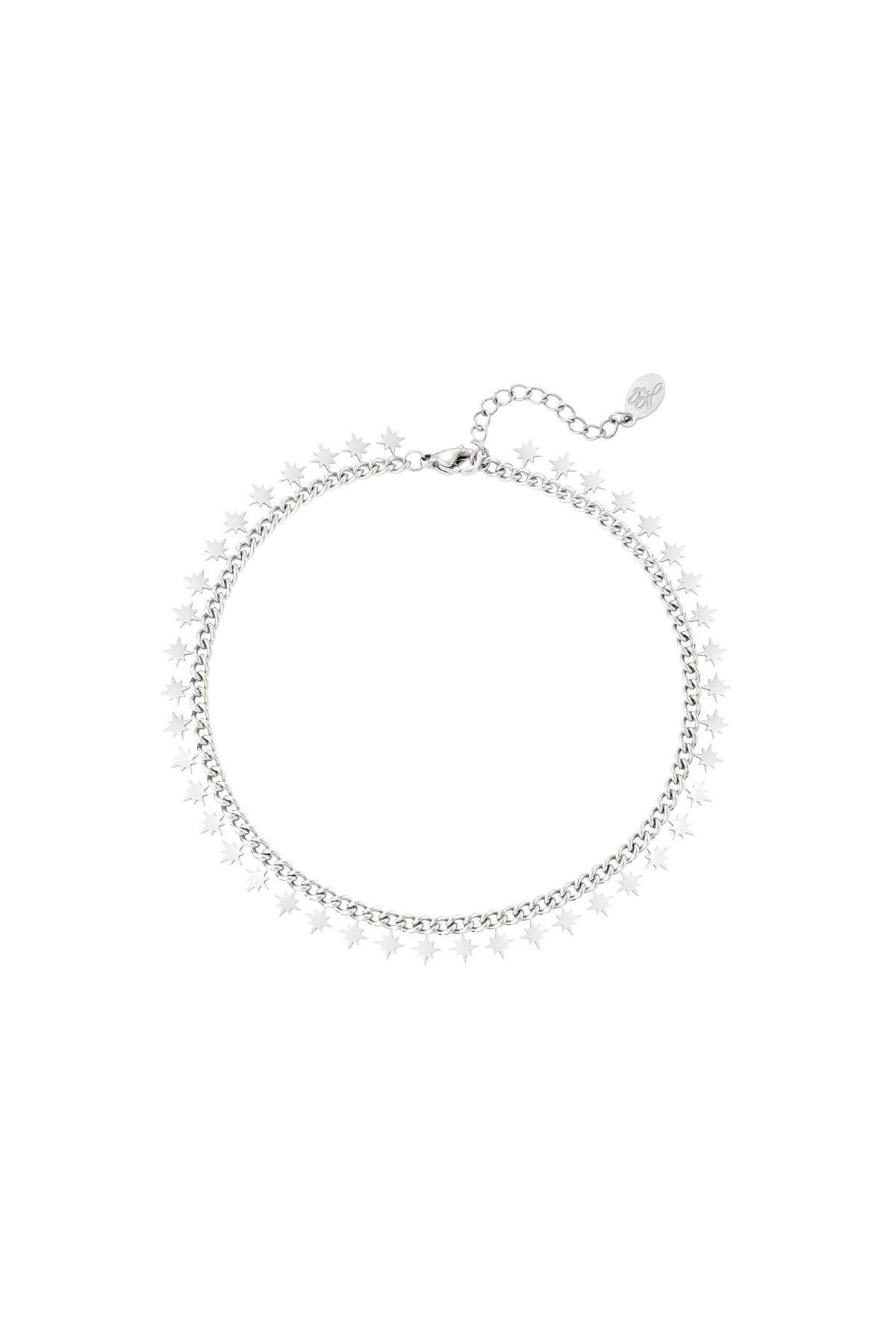 stainless steel bracelet sparkling stars 
