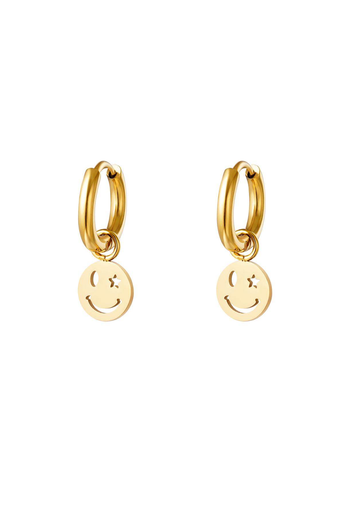 stainless steel earring smiley and star  2