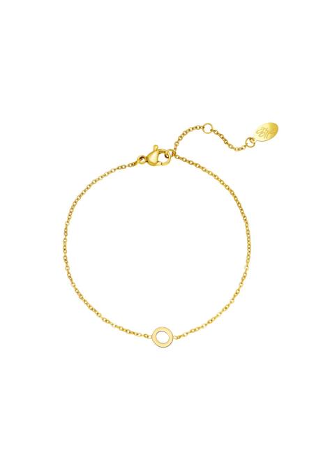 stainless steel bracelet initial o