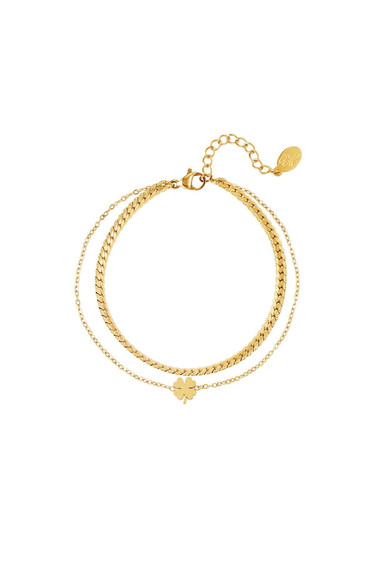 Çok katmanlı paslanmaz çelik bileklik Gold Stainless Steel h5 