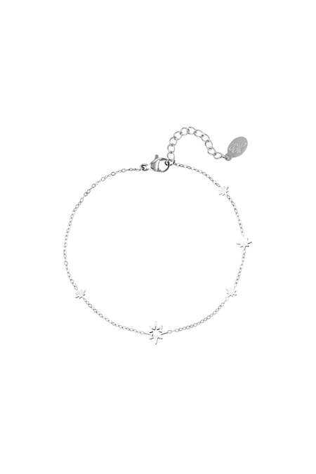 Stelle con bracciale in acciaio inossidabile Silver Color Stainless Steel