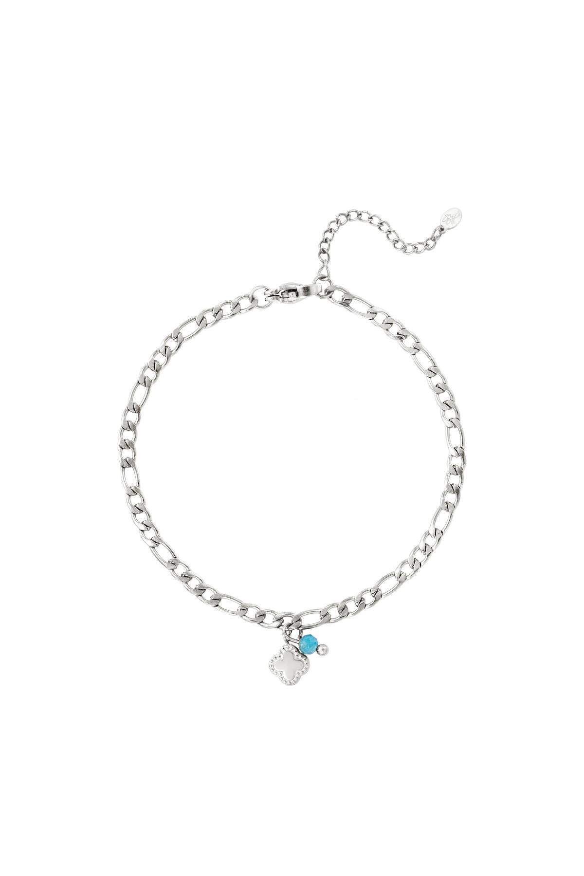Roestvrij stalen armband met steen Zilver Stainless Steel h5