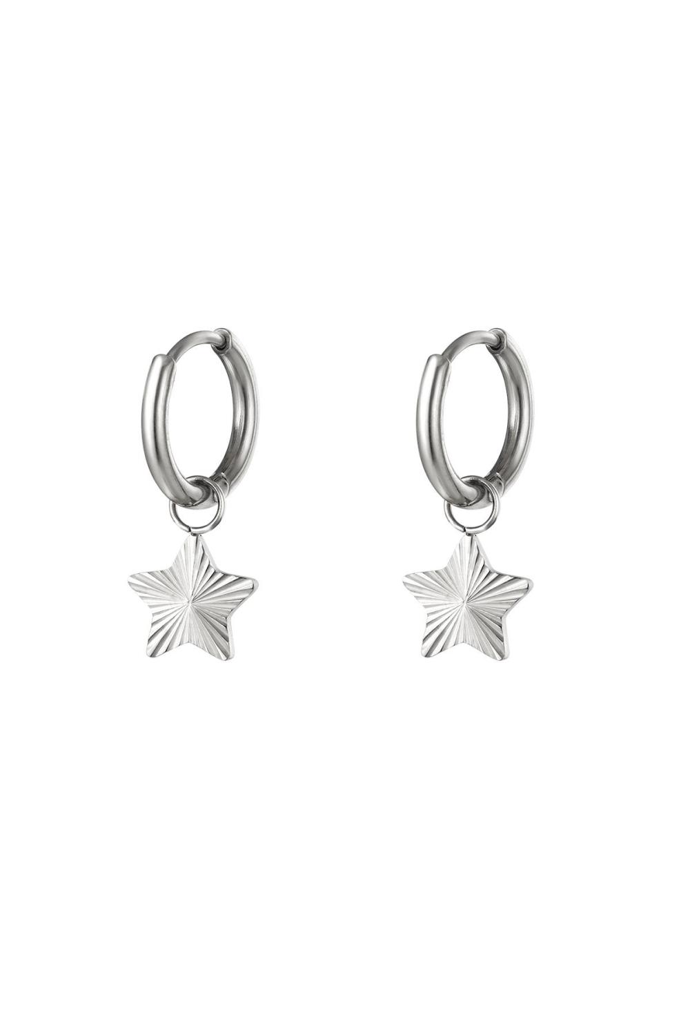 Rvs Oorbellen Ster Goud Kleur Stainless Steel 