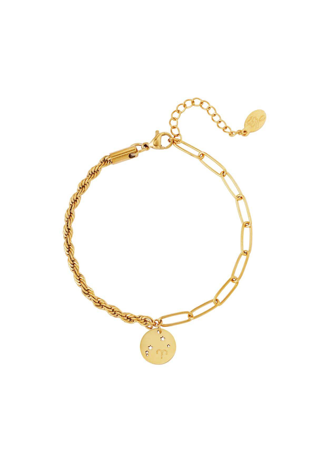 Bracciale zodiaco Ariete Gold Stainless Steel 