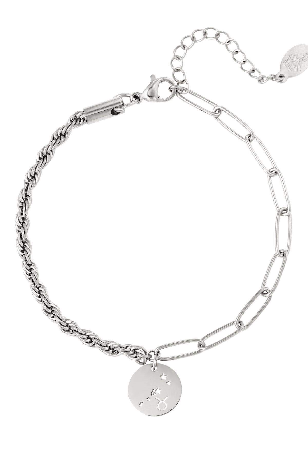 Pulsera signo del zodíaco Tauro Plata Acero inoxidable h5Imagen2