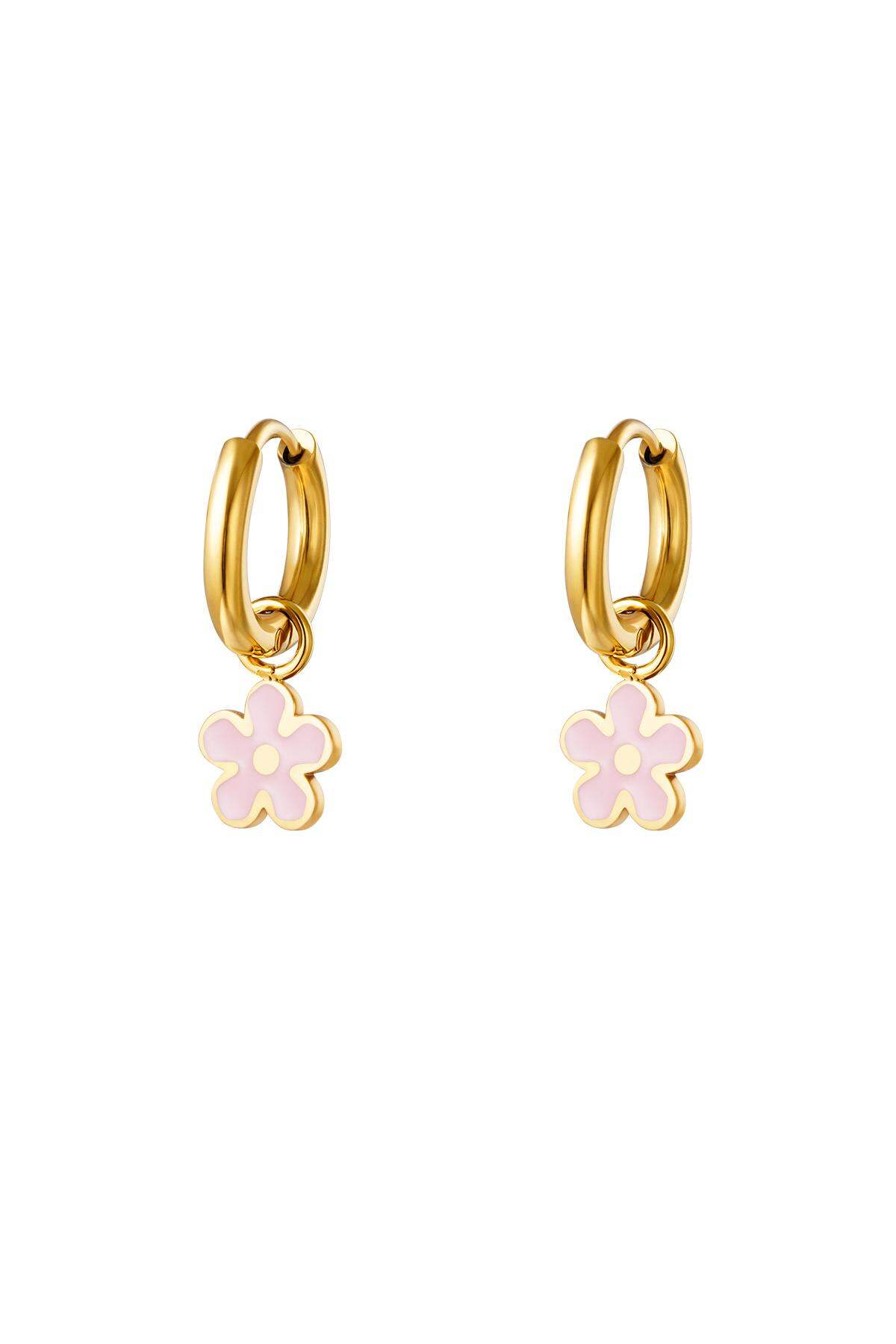 Stainless Steel Colorful Flower Earrings Stainless Steel h5 
