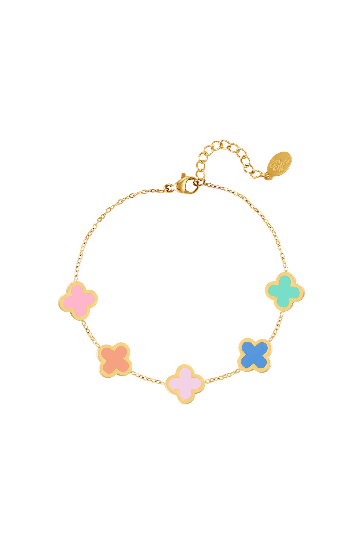Groothandel Multicolor Klavertje Armband RVS Statement Sieraden voor Vrouwen Set van 1