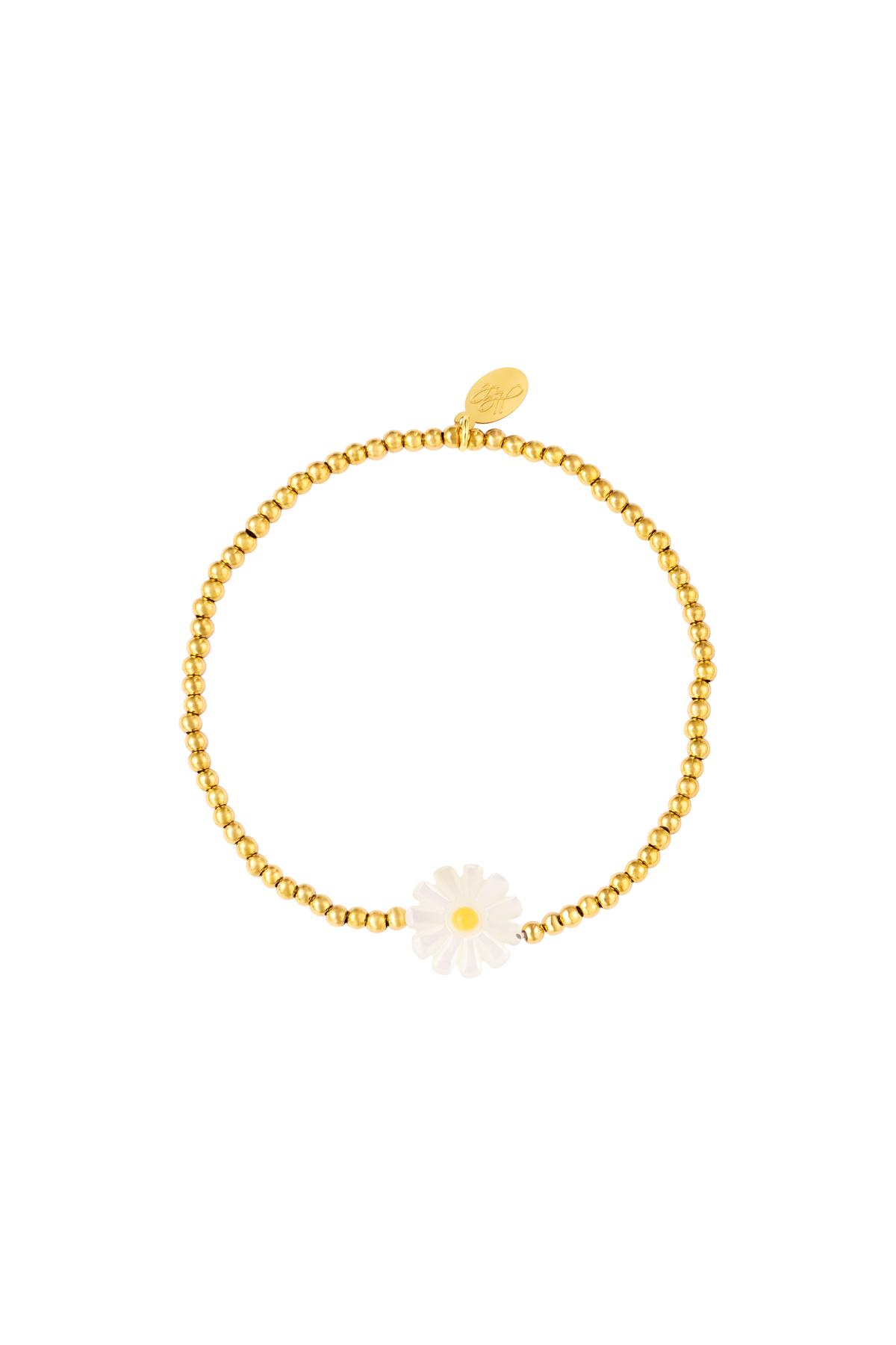 Groothandel Daisy Armband RVS Goudkleurig Basic Uitvoering