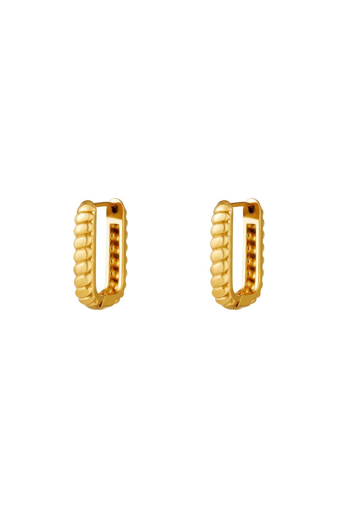 Boucles d'oreilles rectangle petite Acier inoxydable h5 